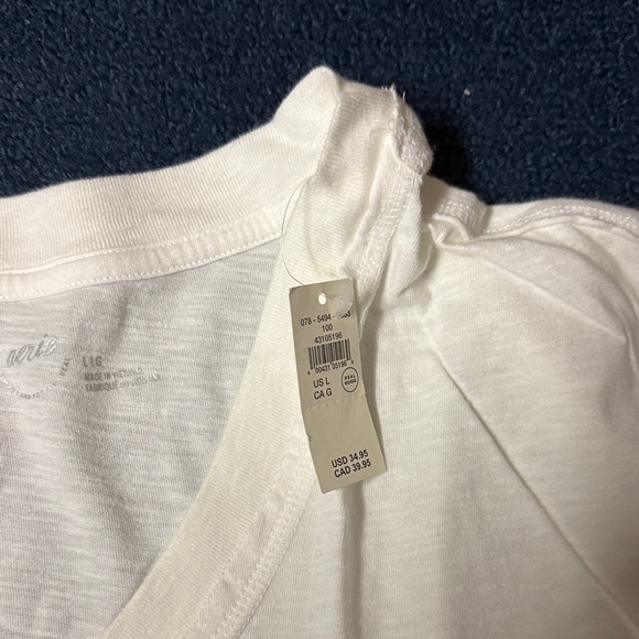 Aerie Everyday V-Neck Short Sleeve Top - White - Picture 3 of 3